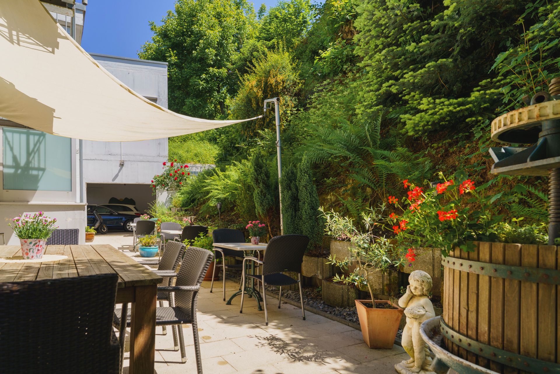 Hotel Pfeffermühle Terrasse